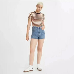 NWT Levi's High Waisted‎ Mom Denim Shorts Size 26W